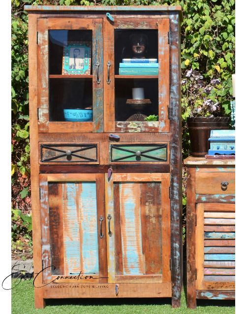 Reclaimed Timber Buffet & Hutch Display Cabinet