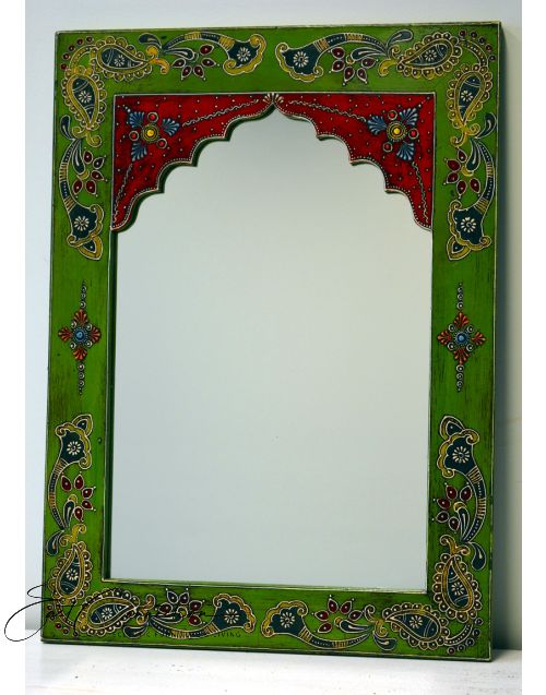 Hand Painted Embossed Design Mehrab Mirror