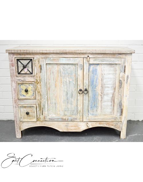 Rustic Shabby Chic Vanity Sideboard Cabinet