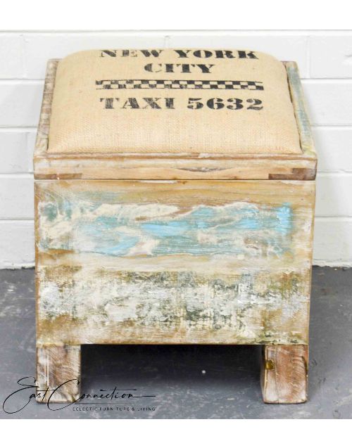 Shabby Chic Recycled Timber Box Storage Seat