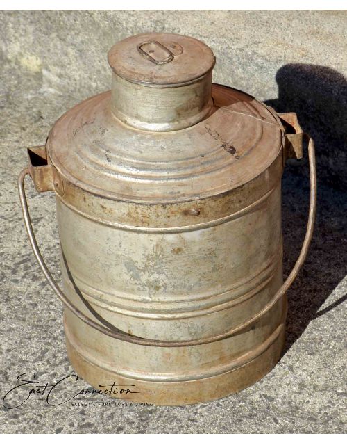 Antique Indian Vintage Metal Milk Urn Can