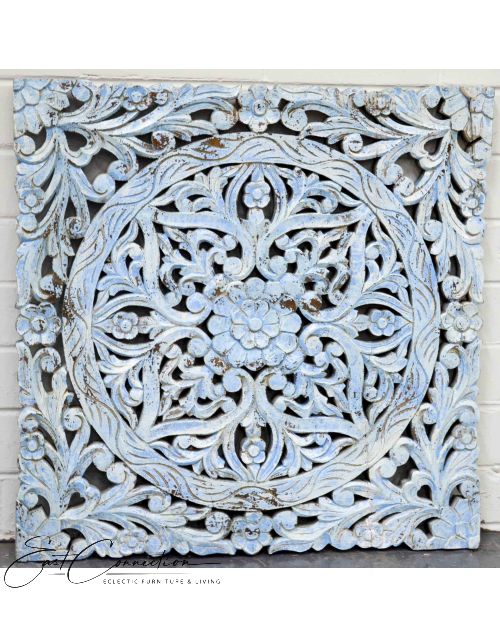 Hand Carved Antique Timber Wall Art