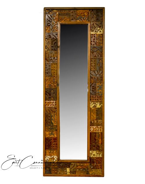 Reclaimed Timber Hand Carved Tall  Mirror