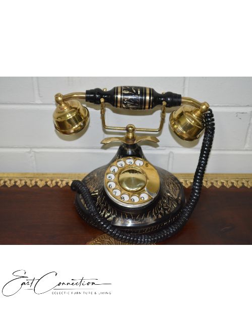 Indian Antique Brass Rotary Dial Telephone