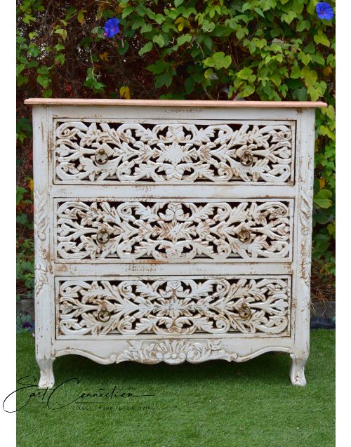 French Provincial Hand Carved Chest of Drawers