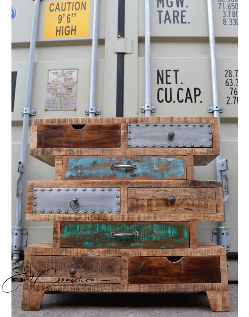 Recycled Timber Eclectic Vintage Industrial Drawers