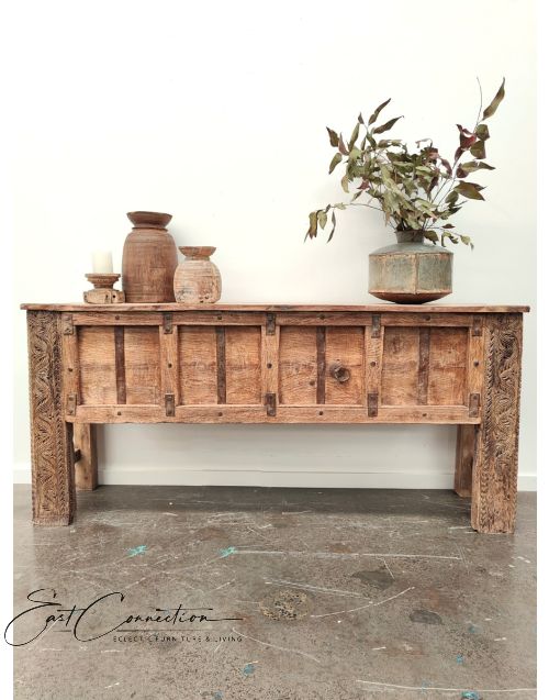 Reclaimed Indian Timber Door Antique Console Hall Table