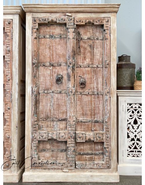 Reclaimed Shabby Chic Antique Door Timber Wardrobe