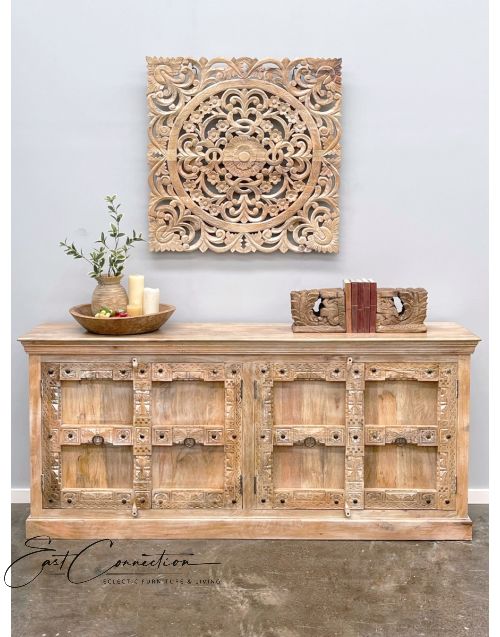 Reclaimed Antique Door Timber Sideboard Shabby Chic Buffet