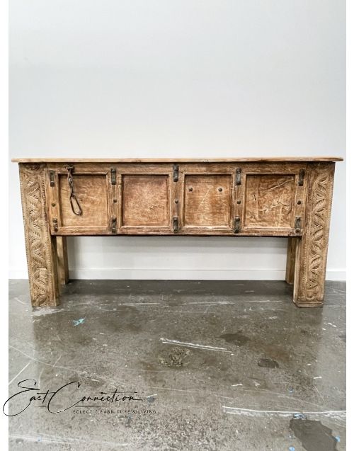 Indian Antique Door Reclaimed Timber Console Boho Hall Table