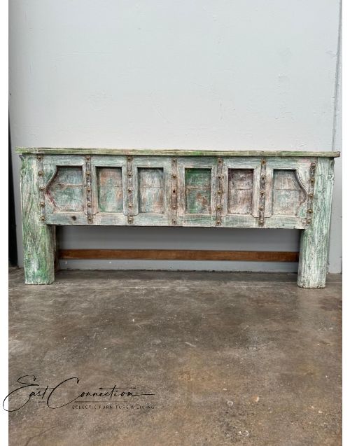 Indian Antique Door Reclaimed Timber Console Boho Hall Table Statement Piece