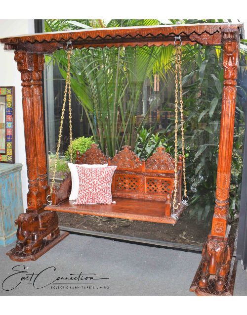 Unique Antique Teak Timber Vintage Swing Jhoola