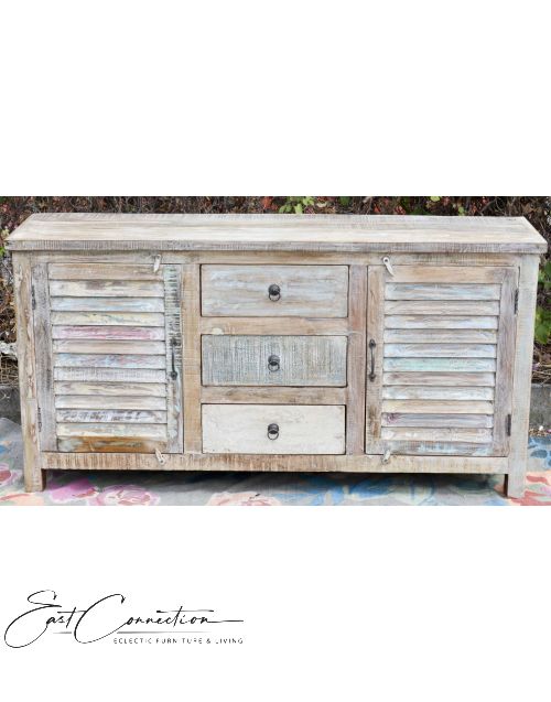 Shabby Chic Reclaimed Timber Shutter Sideboard