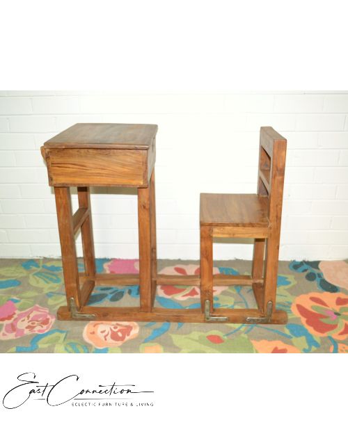 Vintage Timber Children's Antique School Desk