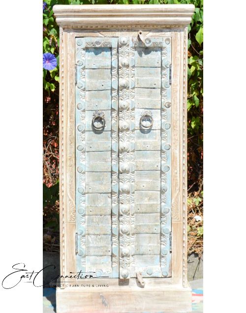 Shabby Chic Antique Blue Door Wardrobe