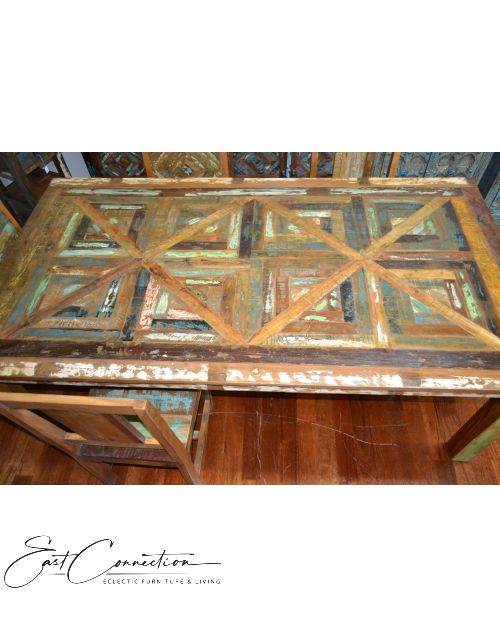 Reclaimed Timber Distressed Country Dining Table (8 Seat) 