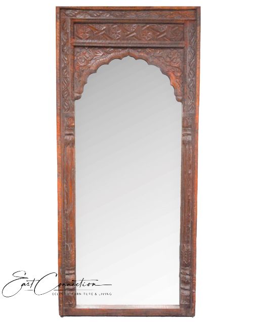 Vintage Indian Antique Mehrab Mirror