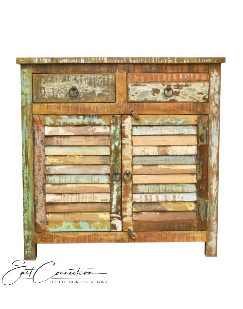 Recycled Timber Reclaimed Shutter Sideboard Cabinet
