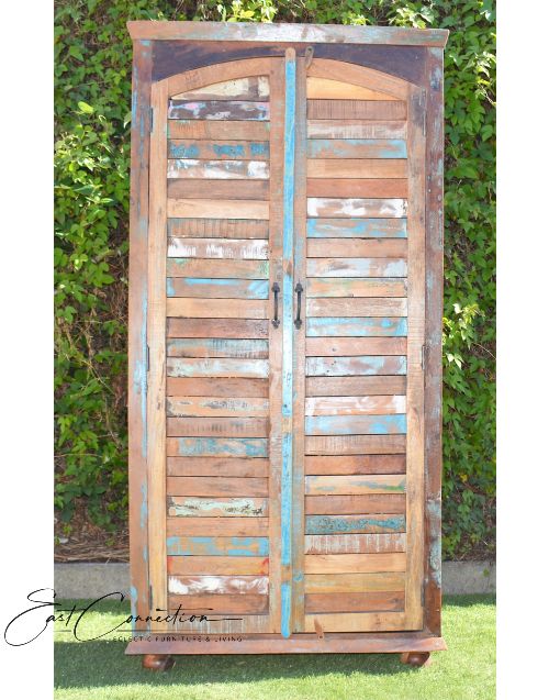 Reclaimed Timber Shutter Door Wardrobe Cabinet