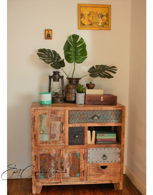 Vintage Timber Multi-drawer Storage Sideboard