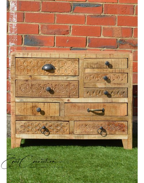 Scandinavian Timber Vintage Lowboy Drawer Unit