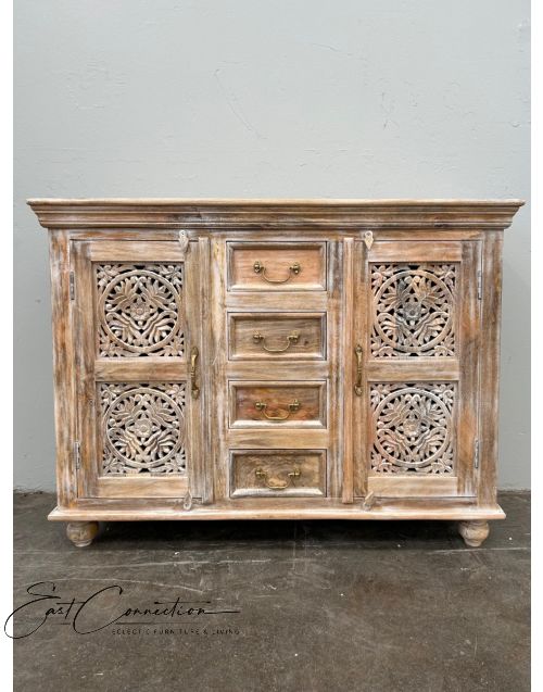 Distressed Timber French provincial Buffet Sideboard 
