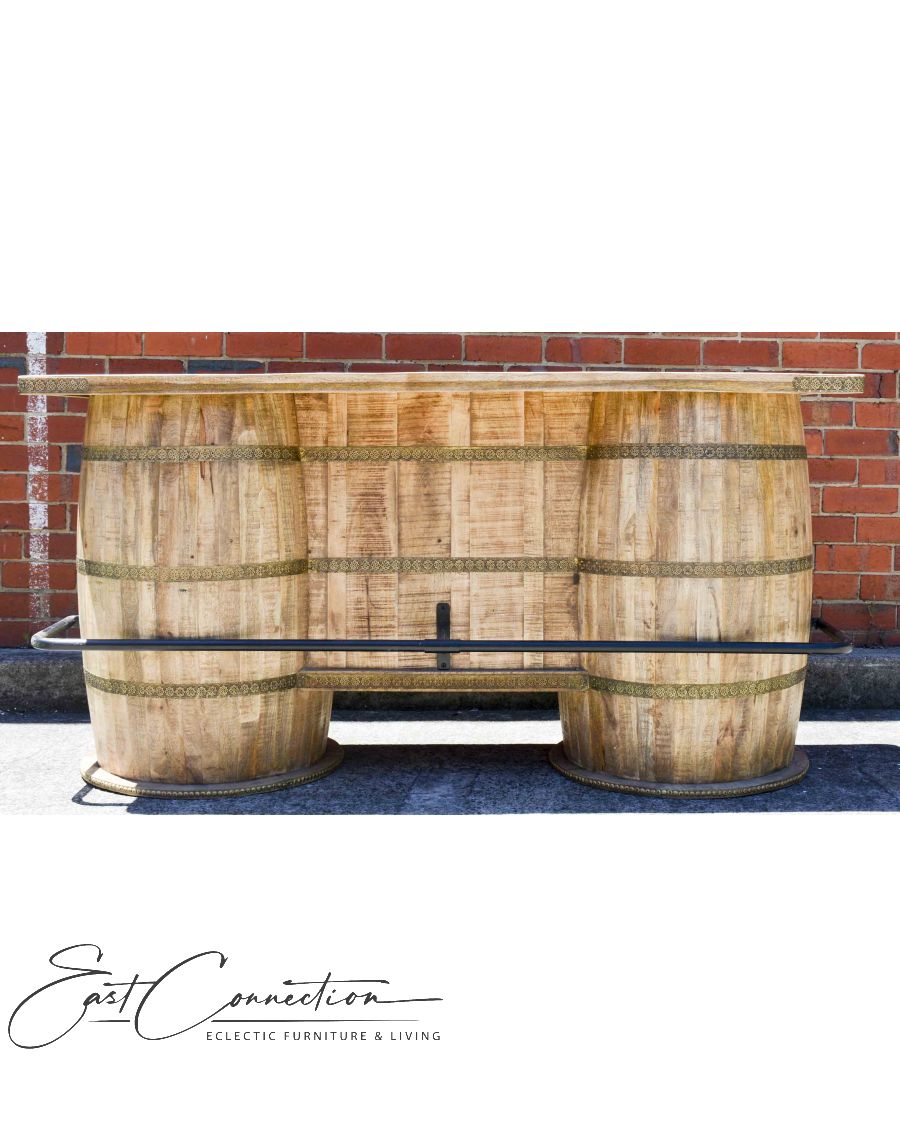 Wine barrel with storage outlet