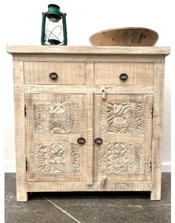 Distressed Timber Shabby Chic Sideboard Cabinet