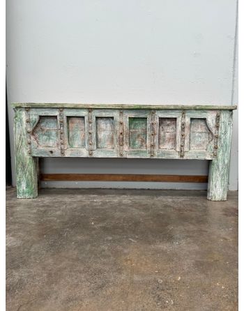 Indian Antique Door Reclaimed Timber Console Boho Hall Table Statement Piece