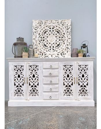 White Shabby Chic Painted French Country Sideboard