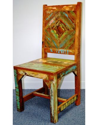 Reclaimed Timber Parquetry Panel Dining Chair