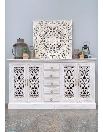 White Shabby Chic Painted French Country Sideboard