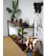 Vintage Industrial Metal & Timber Console Hall Table