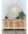 Distressed White Hand Carved French Provincial Buffet Sideboard