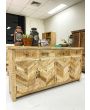 Vintage Reclaimed Timber Chevron Country Buffet Sideboard