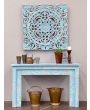 Blue Handcarved Floral Shabby Chic Console Table