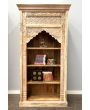 Indian Antique Hand Carved Timber Mehrab Bookshelf