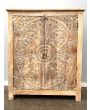 Shabby Chic Hand Carved Mandala Door TImber Storage Cabinet