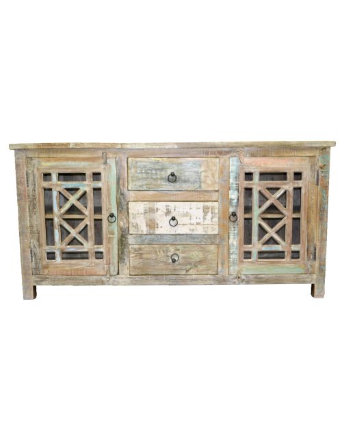 Glass Door French Provinicial Sideboard with drawers