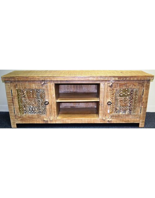 Hand Carved Shabby Chic TV Entertainment unit