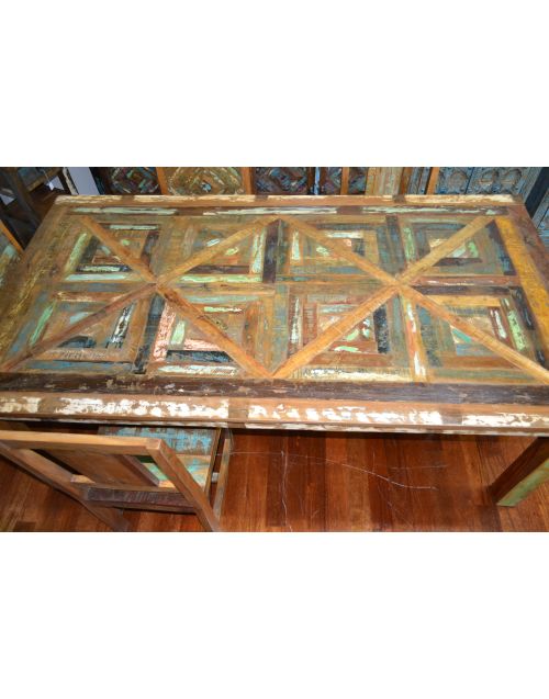 Reclaimed Timber Distressed Country Dining Table (8 Seat) 