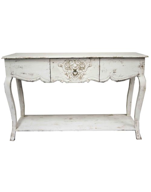 White French Provincial Shabby Chic Console Table