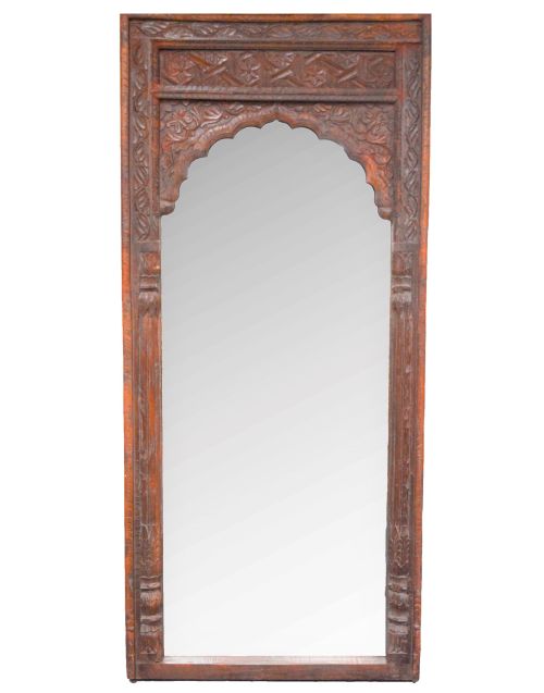 Vintage Indian Antique Mehrab Mirror