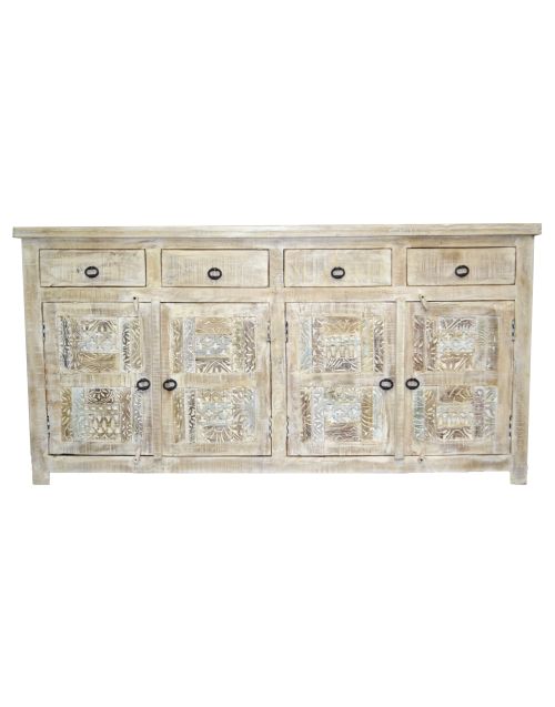 Hand Carved Shabby Chic Sideboard Buffet