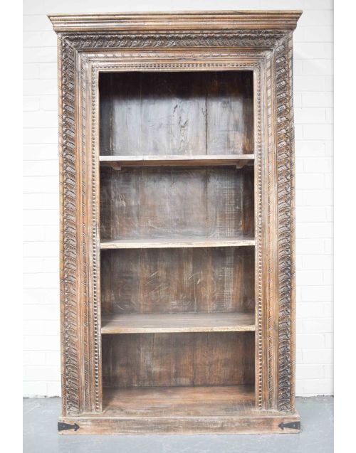 Reclaimed Timber Antique Carved Bookshelf
