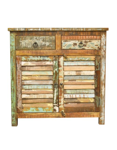 Recycled Timber Reclaimed Shutter Sideboard Cabinet