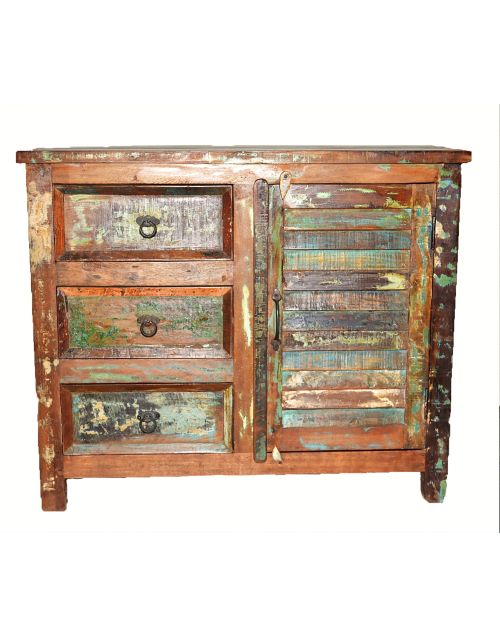 Recycled Timber Shutter Cabinet Vanity Unit
